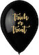 Balloon Latex Halloween Black 30cm