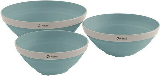 Outwell Bowl Set Farfurie pentru Camping Clasic Outwell Albastru 3buc