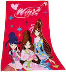 Papillon Kids Winx Girls Kids Beach Towel Fuchsia 160x75cm