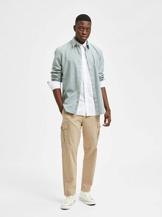 Trousers Cargo Elastic in Slim Fit Chinchilla