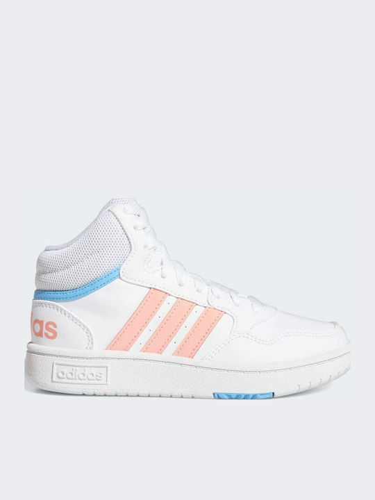 Hoops Hoops Mid 3.0 K Kids Sports Shoes Basketball with Laces Cloud White / Acid Red / Sky Rush