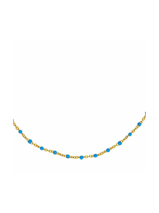 Excite-Fashion Handmade Series Halskette Rosenkranz aus Vergoldet Stahl mit Perlen
