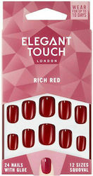 Elegant Touch Nail Tips in Burgundy Color 24pcs Elegant Touch Nail Tips in Burgundy Color 24pcs