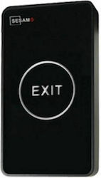 Sesame SB30-B Complete Wall Push Exit Button with Frame Black 10.02.0042