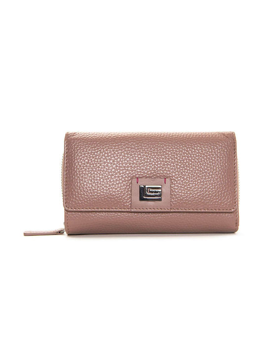 Guy Laroche Large Leather Women's Wallet with RFID Pink
