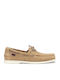 Portland Flesh Out Suede Men's Boat Shoes in Beige Color
