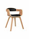 Dining Room Wooden Armchair Brown 49x51x70cm