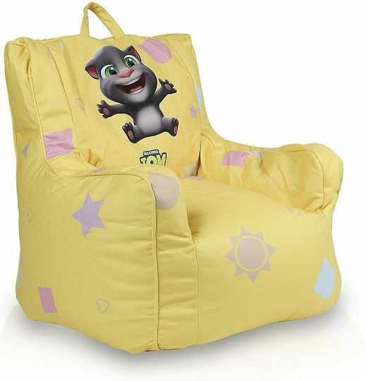Fotoliu Pentru Copii Talking Tom Galben 53x37x70cm