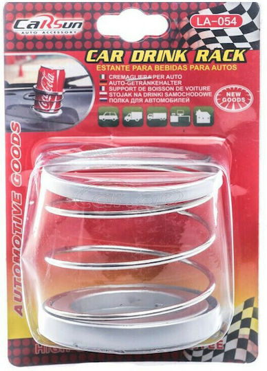 Carsun Car Cup Holder 1 Position with Adhesive Tape in Silver Color