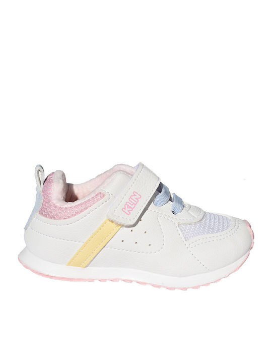 Klin Kinder Sneakers Anatomisch mit Klettverschluss Weiß