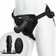 Vac U Lock G-spot Vibrating Pleasure Set with Wireless Remote Harnașament cu Dildo în Culoare Negru