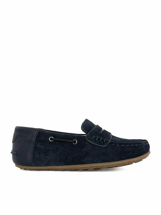 Boys Suede Slip-On Moccasins Blue