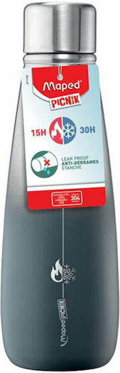 Maped Μπουκάλι Θερμός Ανοξείδωτο 500ml Γκρι