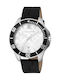 Just Cavalli Мъжки Часовник 44mm На Батерия С Черна Кожена Каишка