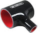Tenzo-R Air Intake Car Silicone Hose T-Pipe 76mm Diameter in 25mm Universal Black