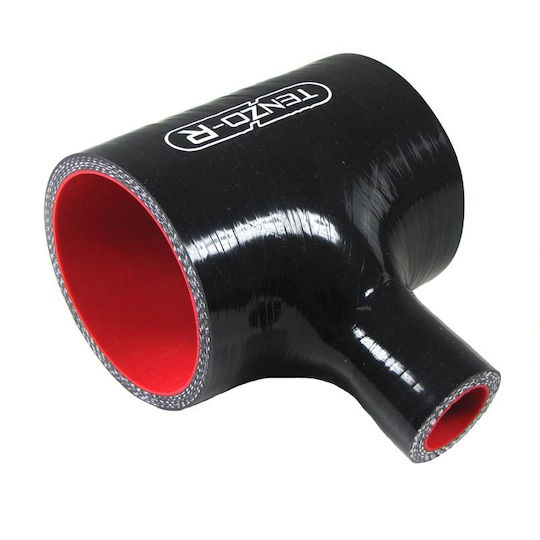 Tenzo-R Air Intake Car Silicone Hose T-Pipe 76mm Diameter in 25mm Universal Black