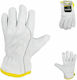 Cresman Waterproof Safety Glofe Leather Driver White