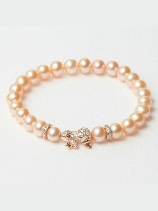 Lancaster Italia Bracelet made of Silver Gold Plated with Pearls