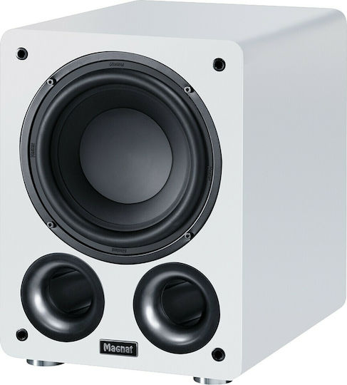 Magnat Alpha RS-8 14242254 Aktiv Subwoofer mit Lautsprecher 8" 80W Weiß