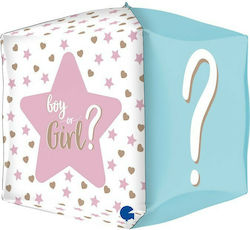 Μπαλόνι Κύβος "Boy or Girl" Gender Reveal 38cm