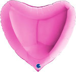 Balloon Foil Jumbo Valentine's Day Heart Pink 94cm Fuchsia