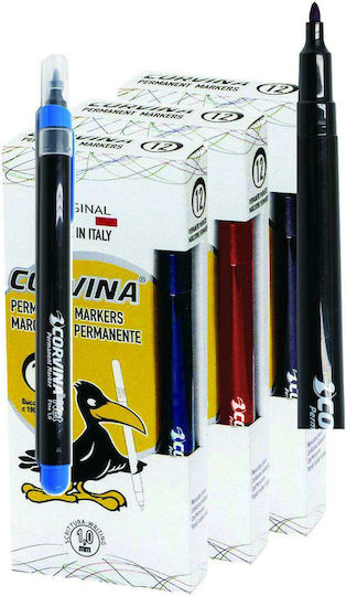 Carioca Corvina Ανεξίτηλος Μαρκαδόρος Μπλε 1mm (Διάφορα Χρώματα)