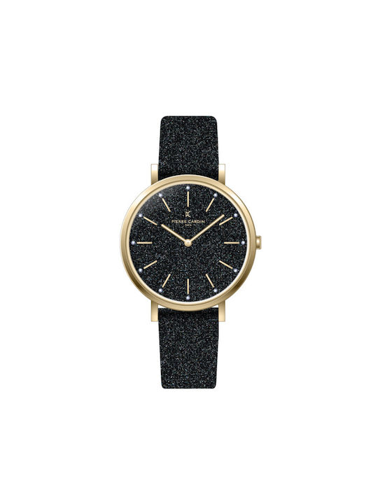 Pierre Cardin Uhr mit Schwarz Lederarmband