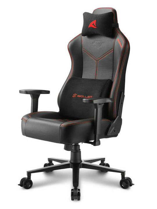 SGS30 Καρέκλα Gaming Δερματίνης με Ρυθμιζόμενα Μπράτσα Black/Red