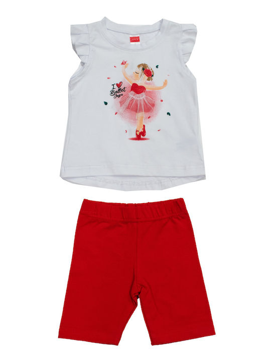 Joyce Kids Set with Shorts Summer 2pcs White