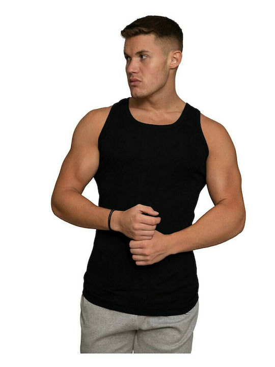 Ανδρικές Φανέλες Αμάνικες σε Μαύρο Χρώμα 3Pack
