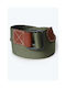 Funky Buddha Men's Fabric Webbing Belt Belt Khaki