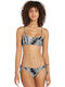 Sports Bra Bikini Top Stay or Leaf with Detachable & Adjustable Straps Black Floral