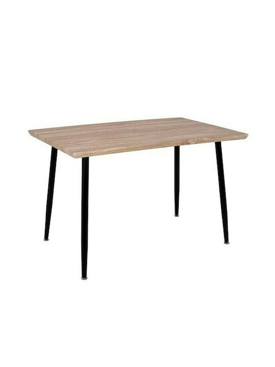 Tango Tisch Speisesaal Holz mit Metallgestell Sonoma / Black 140x80x75cm