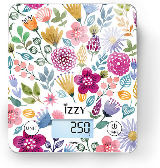 Izzy IZ-7007 Ψηφιακή Ζυγαριά Κουζίνας έως 10kg Floral