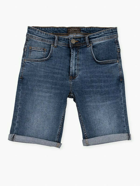 Losan Men's Denim Monochrome Shorts Blue