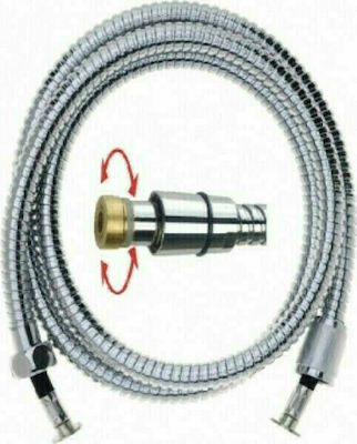 Interflex Metallic Shower Hose Silver 200cm