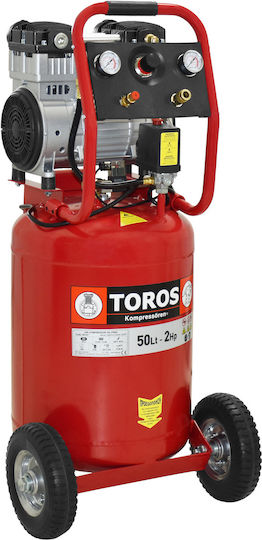 Toros Monoblock Single-Phase Air Compressors with Power 2hp and Airtank 50lt 40127