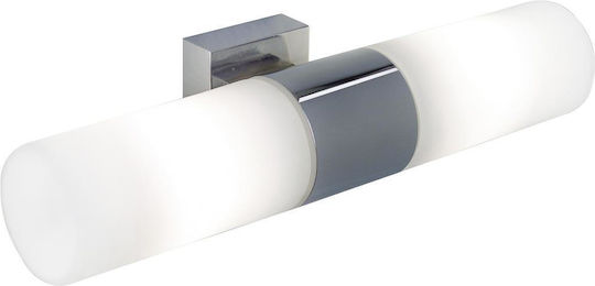 Nordlux Tangens Κλασικό Φωτιστικό Μπάνιου με Ντουί E14 Ασημί 31x6εκ.