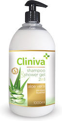 GEH Global Etiquette Hygiene Cliniva Aloe Vera Shampoo & Shower Gel Αφρόλουτρο 1000ml