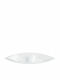 Tognana Glass Dessert Divided Serving Plate with 2 Slots Magnum White 55x18cm