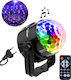 GloboStar Party Disco LED 15W Lustră Decorativă cu Iluminare RGB Lumină de petrecere LED Negru