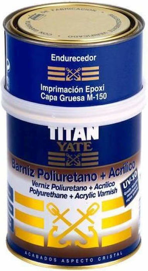 Titanlux Yate Βερνίκι Επιφάνειας Πολυουρεθάνης 2 Συστατικών Άχρωμο Γυαλιστερό 750ml
