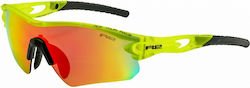 R2 Cycling Glasses Proof with Yellow Frame & Multicolour Lenses