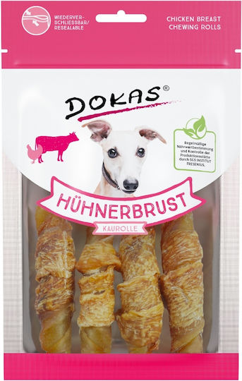 Dokas Breast Chewing Rolls Λιχουδιές Σκύλου χωρίς Γλουτένη με Κοτόπουλο 90gr