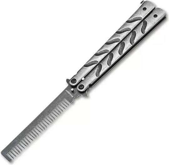 Boker Magnum Butterfly Knife Silver with Blade made of Stainless Steel