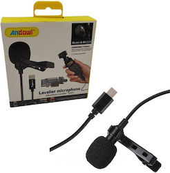 Andowl Condensator (diafragmă mică) Microfon USB tip C Q-MIC333 Revers Vocal Q-MIC333