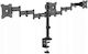 Maclean Energy Stand Desk Mounted for 3 Monitors up to 27" with Arm (MC-691)