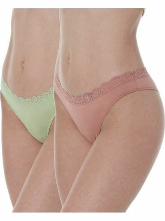 Apple Boxer Γυναικεία Brazil 2Pack με Δαντέλα P...