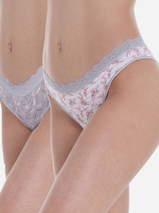 Apple Boxer Damen Slip 2Pack Gray
