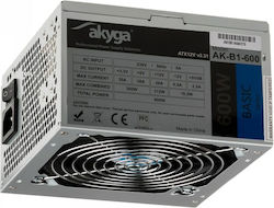 Akyga AK-B1-600 600W Black Computer Power Supply Full Wired